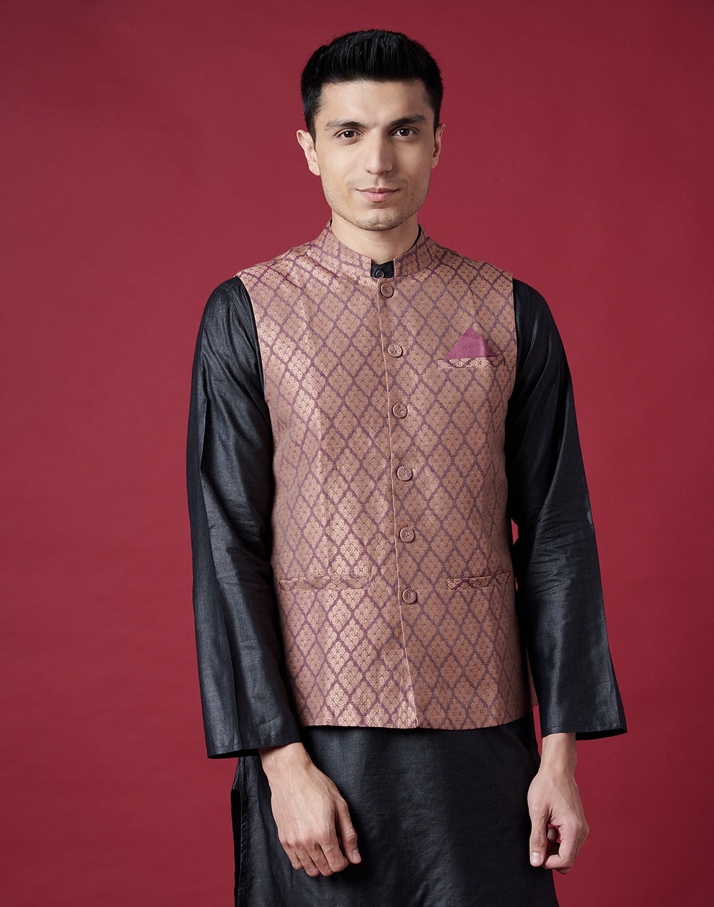 Fabindia men's nehru on sale jacket