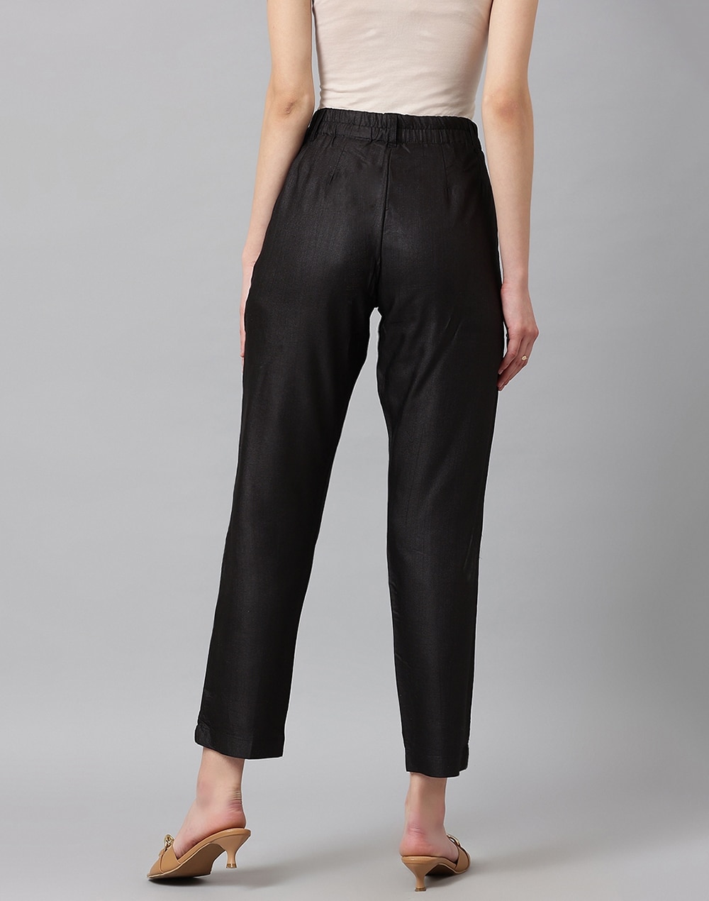 Buy Viscose Tussar Slim Fit Casual Pant for Women Online at Fabindia
